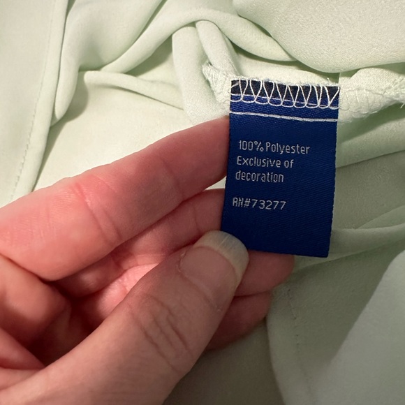 Apt. 9 Long Sleeve Sheer Mint Blouse - Picture 3 of 6